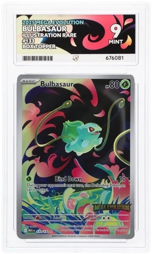 Pokemon Bulbasaur Stamped/Box Topper Mega Evolutions Card 133/132 Ace 9 Mint