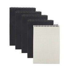 4 Pack Graph Paper Notebook, A5 Top Wirebound Grid Spiral Notebook 5.8" x 8.3",6