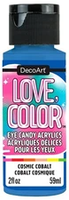DecoArt Love Color Eye Candy Acrylic Paint 2oz-Cosmic Cobalt