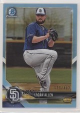 2018 Bowman Draft Chrome Sky Blue Refractor 123/402 Logan Allen #BDC-169 fm0