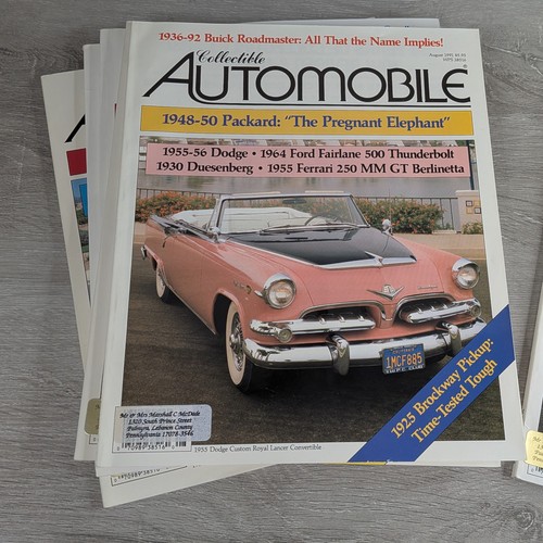 Collectible Automobile Magazine - Complete Volume 8 (6/91-4/92) - Good Condition - Picture 2 of 6