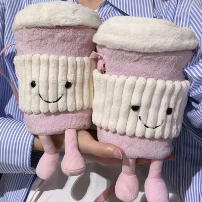 Cartoon Coffee Milk Tea Bag Fashion Crossbody Bag Accompanying Cup Crossbody Bag