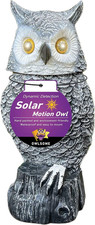 Solar Snowy Owl with Flashing Eyes, Rotating Head, Hooting, Motion Detector and