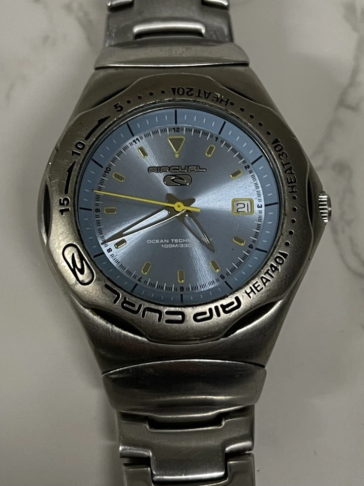 VINTAGE Rip Curl Carve 17232 Surf Watch 100M – Stainless Steel – Needs Battery - image 2 of 4