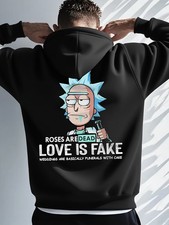 Men'S Rick and Morty Funny Graphic High Quality Hoodie Official Characters Prin