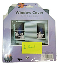 Ghost HALLOWEEN Spooky Decorative Plastic Window Cover 30 X 48 Inch 1 Panel