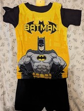 Batman Pajamas 2-Piece Action Pose Short Sleeve PJ Set for Toddler Boys 18M