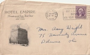 Scott's Catalog # 720 Cover with Historic New York Hotel Empire Vintage 1936
