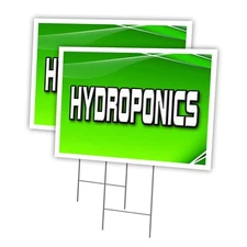 Hydroponics Multi-Pack of Yard Signs & Stake outdoor plastic coroplast window