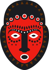 Tribal Tiki Totem African Mask Self Adhesive Vinyl Sticker