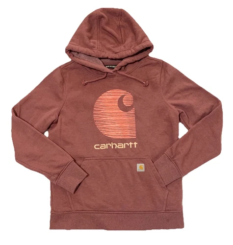 VETEMENTS Carhartt Pullover Felpa Donna S Rain Defender Relaxed Fit Felpa con Cappuccio Redwood