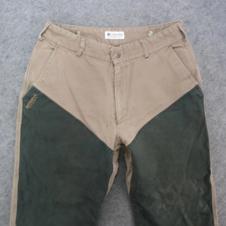 Columbia Briarshun Pantalones Para Hombre 38x32 Marrón Verde Caza Cepillo Campo Exterior Foto 2 de 4