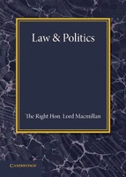 Law And Politics Lord Macmillan Taschenbuch Kartoniert / Broschiert Englisch