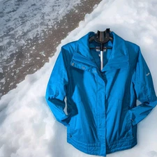 Columbia Interchange Lightweight Jacket Teal Unisex Large Onmi-Shield Zip Up