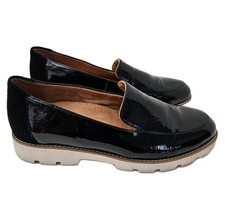 Vionic Kensley Loafer Black Crinkle Patent Leather Size 9 Women's Slip On Shoes