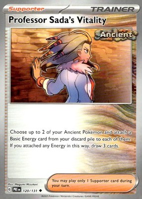 Professor Sada's Vitality 120/131 Uncommon Prismatic Evolutions Pokemon LP