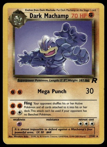Dark Machamp 27/82 2000 Wizards Pokemon Team Rocket TCG