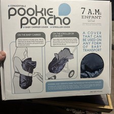NWT 7 AM Enfant Pookie Poncho Black Baby Carrier  Stroller Blanket Cover
