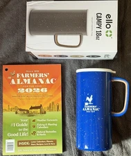 Farmers’ Almanac 2026 - Last Year Of Publication + Bonus Blue Camping Mug