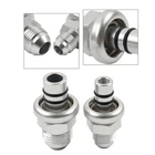 6AN+8AN Silver Straight Fuel Rail Fitting Adapter Kit For Ford Mustang 1986-1998