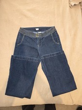 Cache Jeans Size 5 30x31, Embellished Stitching, Buttons, Distressed