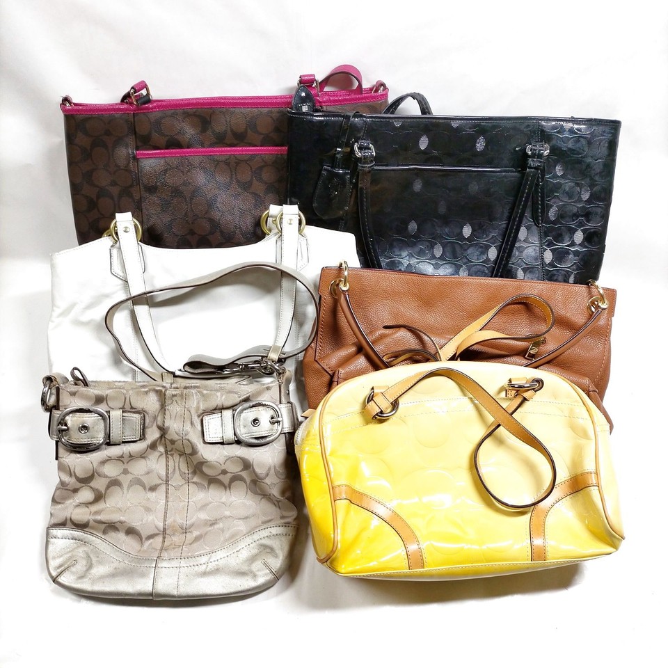 NO TARIFF Coach Leather Shoulder Bag Tote Bag 6 piece set 586085 | eBay