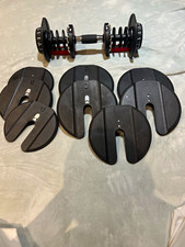 AKENO Adjustable Dumbbell Pair Black/Red with Removable Plates