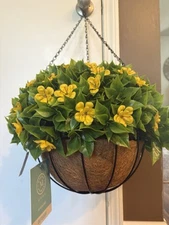 Martha Stewart Faux Topiary Basket Spring Summer 15"x18”