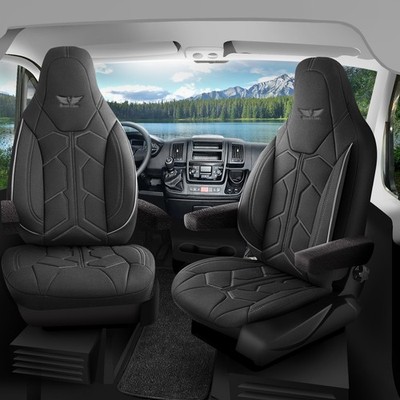 Sitzbezug passend für Etrusco Wohnmobil Caravan in Schwarz Grau Pilot 1.1