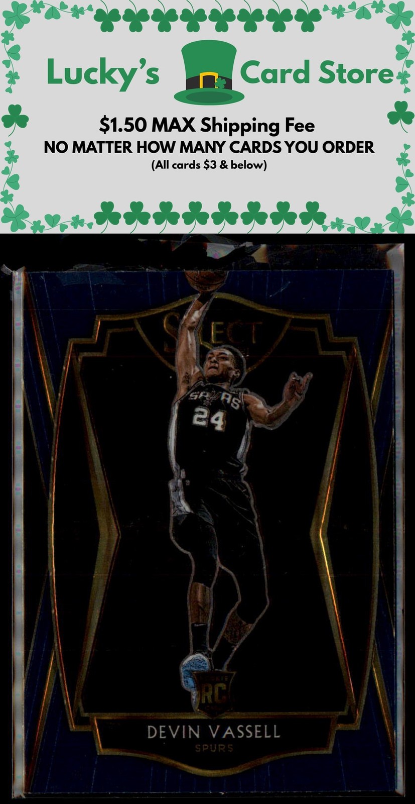 2020-21 Panini Select #179 Devin Vassell Blue Rookie