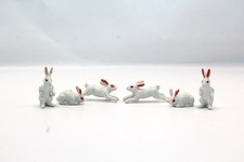 Vintage Parrish's Magic Line Cake Decorating White Rabbits Cake Toppers