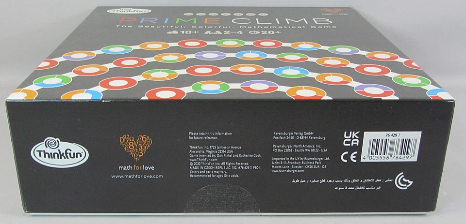 Prime Climb Board Game Colorful Mathematical Game Think Fun 2-4 Players 10+ NEW - Image 2 of 3