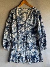 Madewell Dress Womens 12 Floral Boho Belted Flowy Lightweoght Tiered NWT