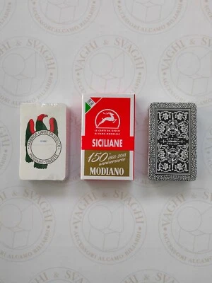 CARTE DA GIOCO MODIANO SICILIANE 150° ANNIVERSARIO ROSSO (300083)