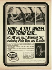 1971 GRANT Tilt Steering Wheel aftermarket car parts Vintage Print Ad