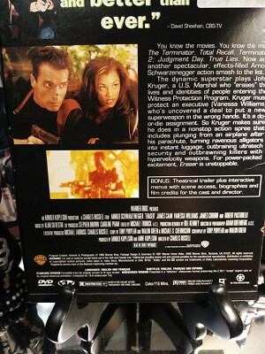 Eraser (DVD) 1997 Arnold Schwarzenegger, James Caan & Vanessa