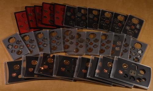 1973 to 2006 Canada Partial Proof Sets - No Silver - 30 Sets