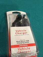 VERIZON WIRELESS UNIVERSAL VEHICLE CHARGER FITS MOST MICRO USB CHARGING PORTS