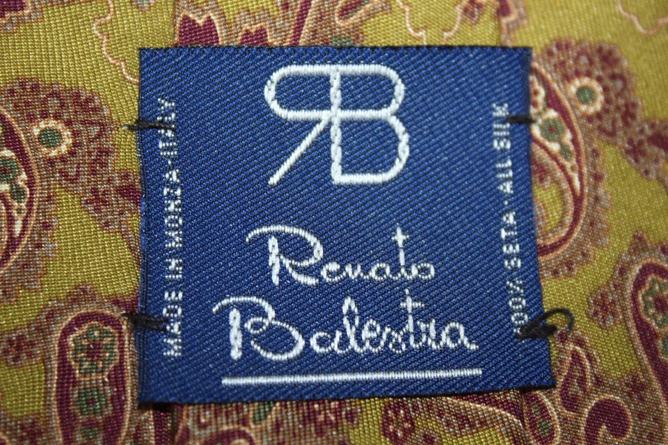 Gravata de seda RENATO BALESTRA feita na Itália F48646 - Imagem 4 de 4