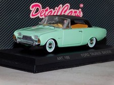 FORD TAUNUS BADEWANNE  1960 SOFT TOP DETAIL CARS ART 186 1/43