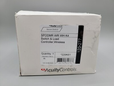 New Acuity SPODMR WR WH K4 Wall Switch & Load Occupancy Controller Kit Wireless
