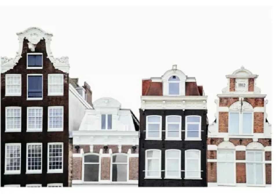 IKEA BJORKSTA  78 ¾x55" Amsterdam buildings Frame Not Included  105.004.84 New - Image 2 of 2