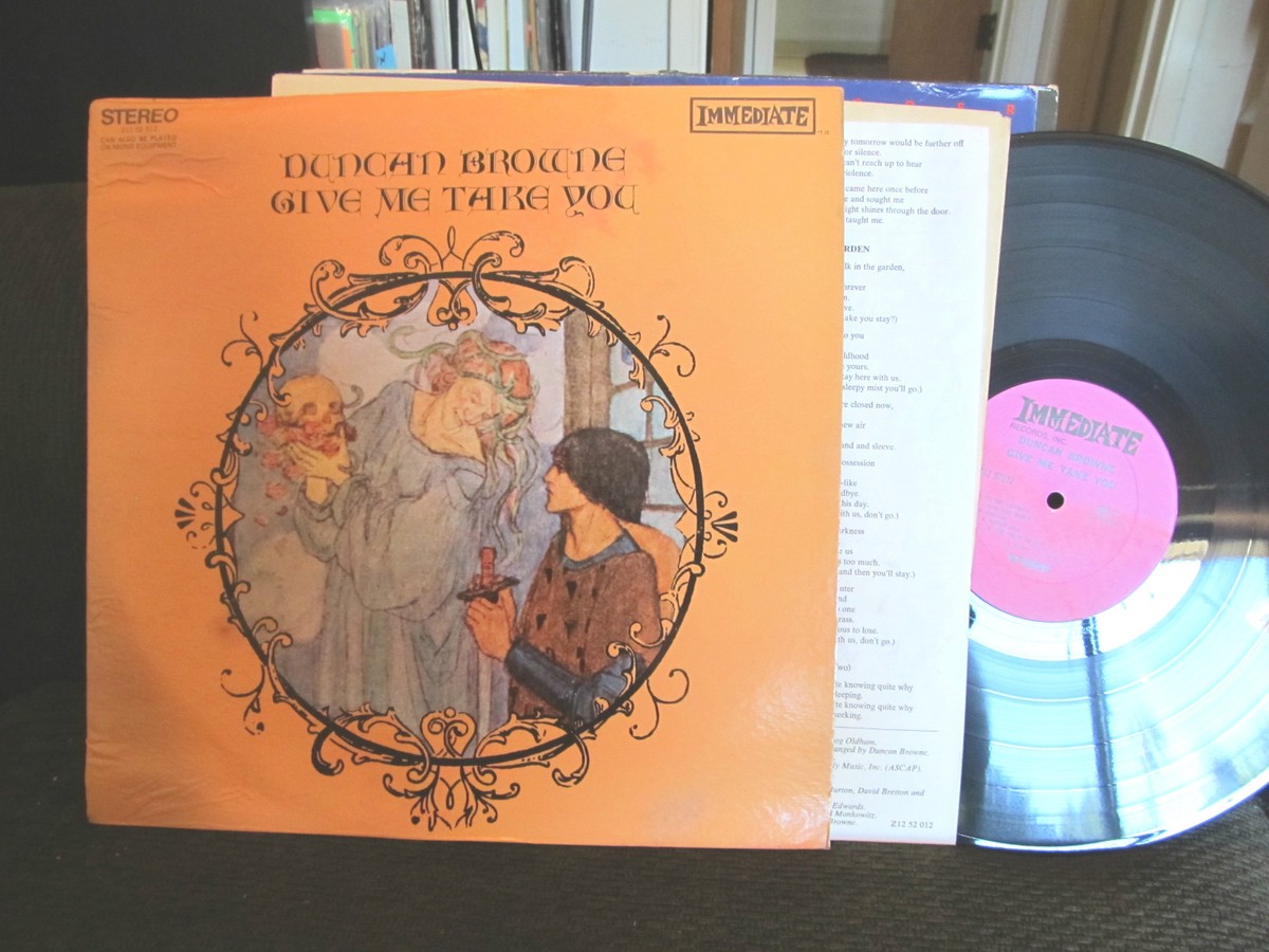 DUNCAN BROWNE GIVE ME TAKE YOU w/LYRIC LP stereo 1968 1st