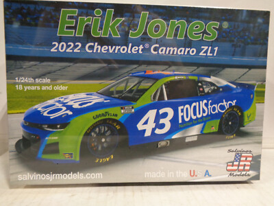 SALVINO MODELS 1/24 SCALE '22 CHEVY CAMARO ZL1 ERIK JONES #43 FOCUS FACTOR NEW