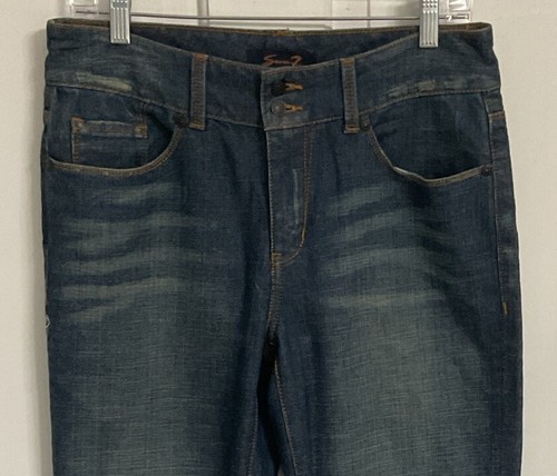 Seven 7 Jeans Womens Size 8 Long Boot Cut Distressed 30x33 - Picture 2 of 13