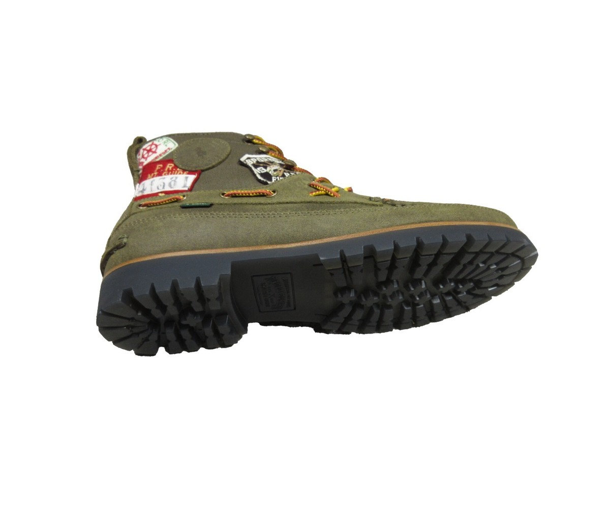 Ralph Lauren Green Polo Ranger Boots with Embroidered Patches Polo Country Ralph Lauren Ranger Mid Corduroy Suede Boot  main image 2