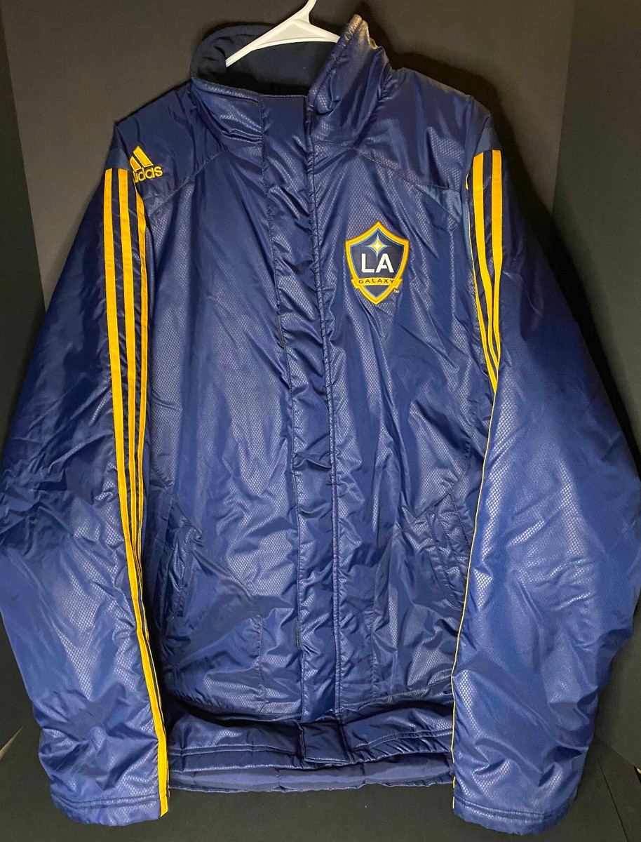 Adidas x LA Galaxy Parka Jacket Coach Sideline Mens M Puffer Soccer