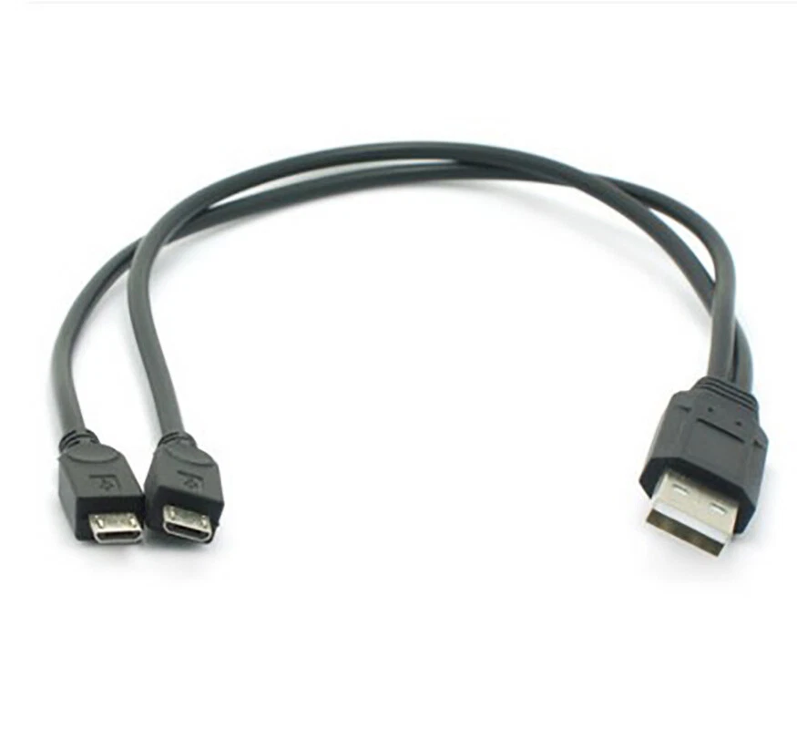 Y-Kabel USB Kabel 2.0 Typ A Splitter auf 2X Micro USB 39 cm Kabel - Bild 3 von 4