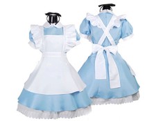 Women Girls Lolita Maid Dress Uniform Adult Alice In Wonderland Cosplay Costume