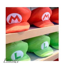 Mario Luigi set Super Nintendo World plush hat cap cosplay USJ Official brandnew